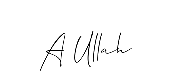 It looks lik you need a new signature style for name A Ullah. Design unique handwritten (Allison_Script) signature with our free signature maker in just a few clicks. A Ullah signature style 2 images and pictures png