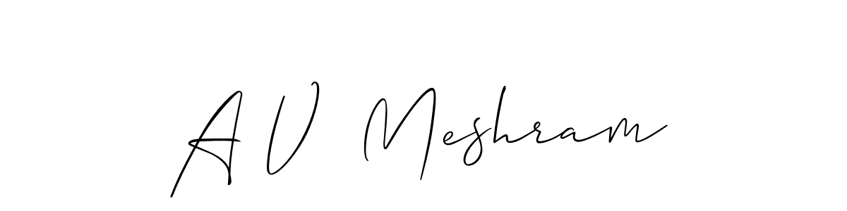See photos of A V  Meshram official signature by Spectra . Check more albums & portfolios. Read reviews & check more about Allison_Script font. A V  Meshram signature style 2 images and pictures png