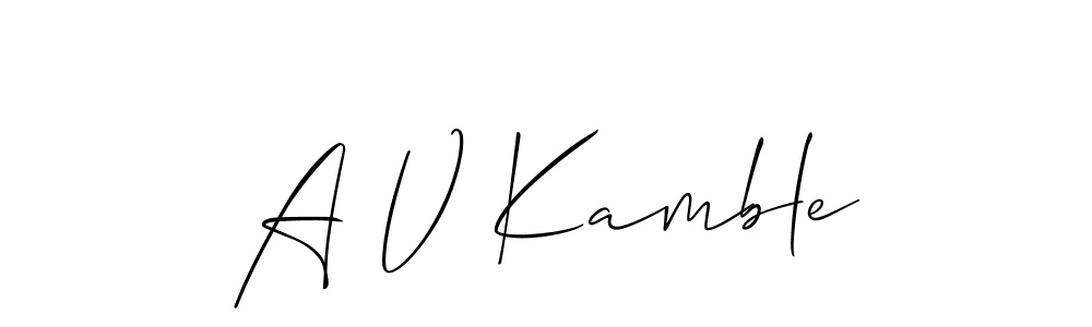 Best and Professional Signature Style for A V Kamble. Allison_Script Best Signature Style Collection. A V Kamble signature style 2 images and pictures png