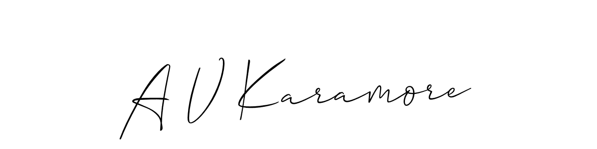 Check out images of Autograph of A V Karamore name. Actor A V Karamore Signature Style. Allison_Script is a professional sign style online. A V Karamore signature style 2 images and pictures png