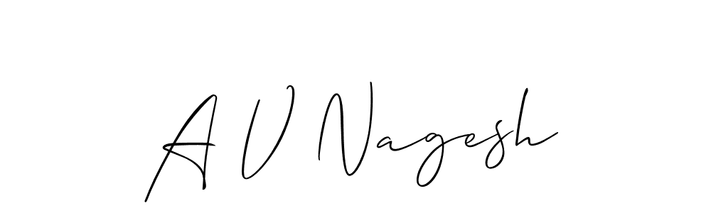 Use a signature maker to create a handwritten signature online. With this signature software, you can design (Allison_Script) your own signature for name A V Nagesh. A V Nagesh signature style 2 images and pictures png