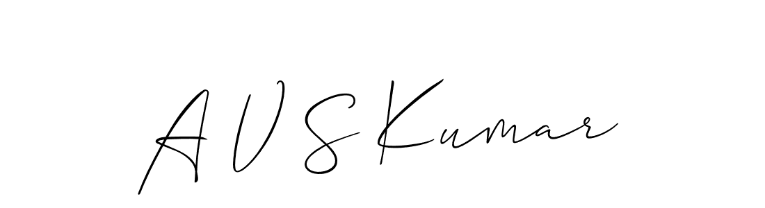 Once you've used our free online signature maker to create your best signature Allison_Script style, it's time to enjoy all of the benefits that A V S Kumar name signing documents. A V S Kumar signature style 2 images and pictures png