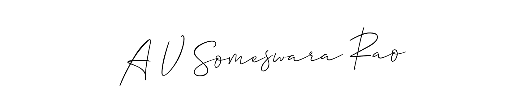 Best and Professional Signature Style for A V Someswara Rao. Allison_Script Best Signature Style Collection. A V Someswara Rao signature style 2 images and pictures png