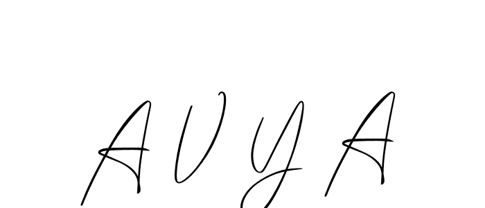 Best and Professional Signature Style for A V Y A. Allison_Script Best Signature Style Collection. A V Y A signature style 2 images and pictures png