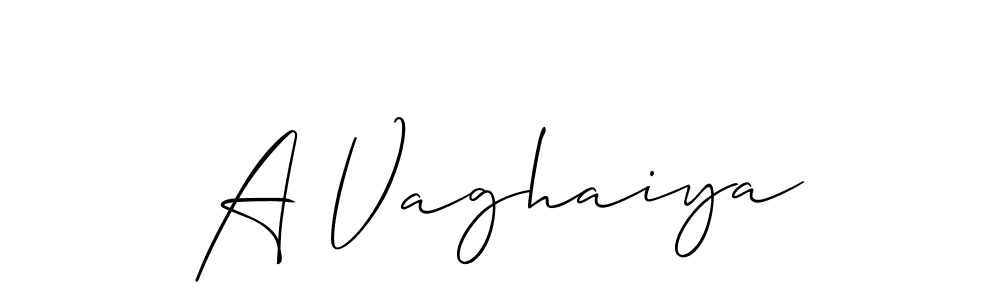 Best and Professional Signature Style for A Vaghaiya. Allison_Script Best Signature Style Collection. A Vaghaiya signature style 2 images and pictures png