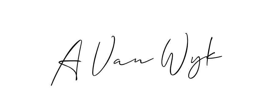 You should practise on your own different ways (Allison_Script) to write your name (A Van Wyk) in signature. don't let someone else do it for you. A Van Wyk signature style 2 images and pictures png