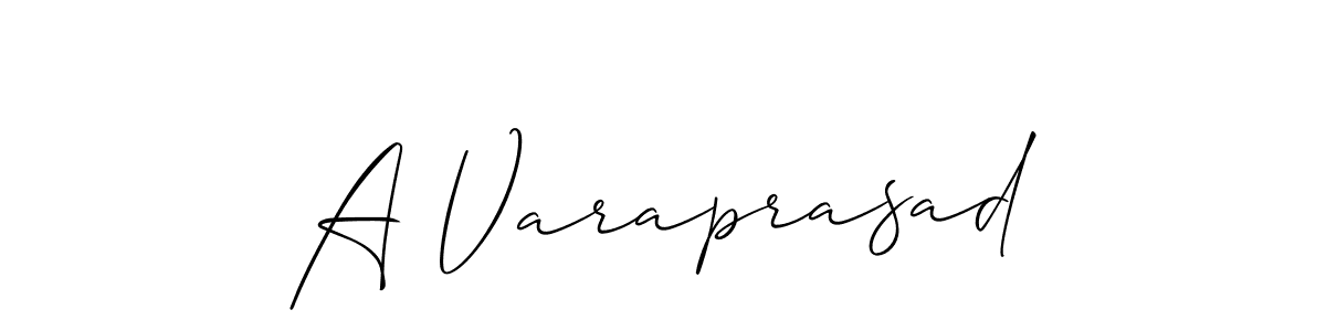 Make a short A Varaprasad signature style. Manage your documents anywhere anytime using Allison_Script. Create and add eSignatures, submit forms, share and send files easily. A Varaprasad signature style 2 images and pictures png