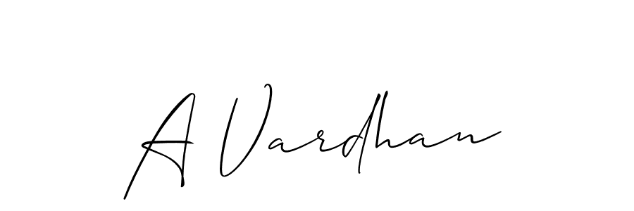 How to make A Vardhan name signature. Use Allison_Script style for creating short signs online. This is the latest handwritten sign. A Vardhan signature style 2 images and pictures png