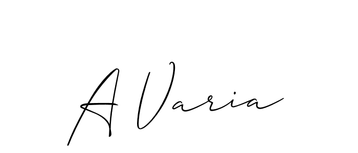 Use a signature maker to create a handwritten signature online. With this signature software, you can design (Allison_Script) your own signature for name A Varia. A Varia signature style 2 images and pictures png