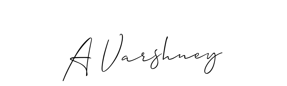 How to make A Varshney signature? Allison_Script is a professional autograph style. Create handwritten signature for A Varshney name. A Varshney signature style 2 images and pictures png