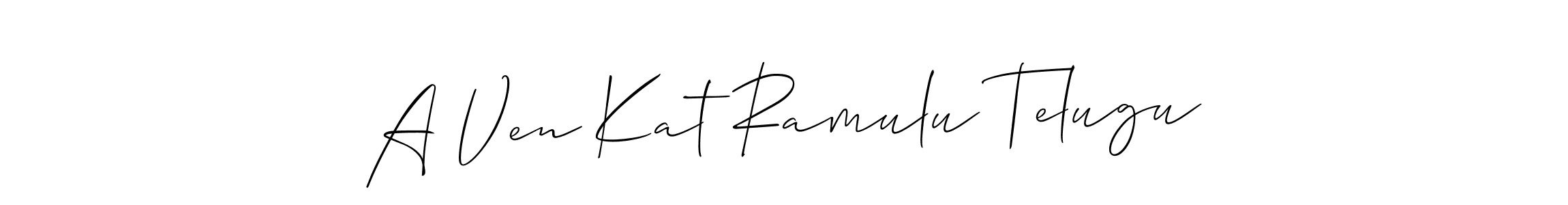 The best way (Allison_Script) to make a short signature is to pick only two or three words in your name. The name A Ven Kat Ramulu Telugu include a total of six letters. For converting this name. A Ven Kat Ramulu Telugu signature style 2 images and pictures png