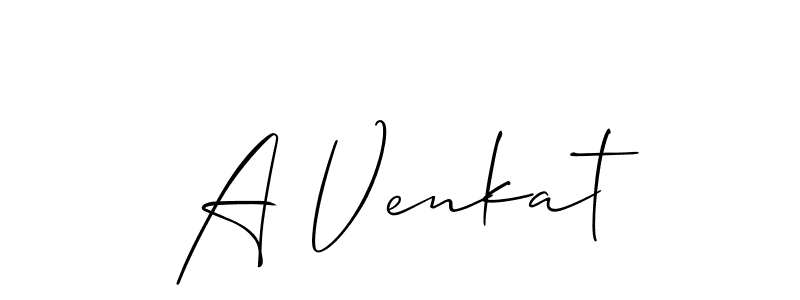 You should practise on your own different ways (Allison_Script) to write your name (A Venkat) in signature. don't let someone else do it for you. A Venkat signature style 2 images and pictures png