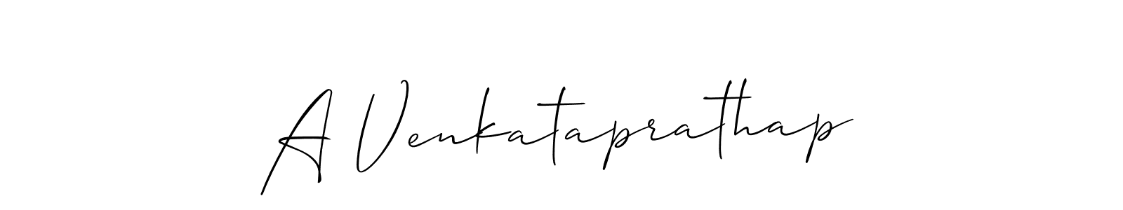 if you are searching for the best signature style for your name A Venkataprathap. so please give up your signature search. here we have designed multiple signature styles  using Allison_Script. A Venkataprathap signature style 2 images and pictures png