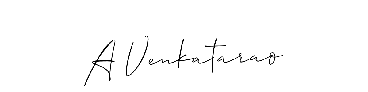 You should practise on your own different ways (Allison_Script) to write your name (A Venkatarao) in signature. don't let someone else do it for you. A Venkatarao signature style 2 images and pictures png