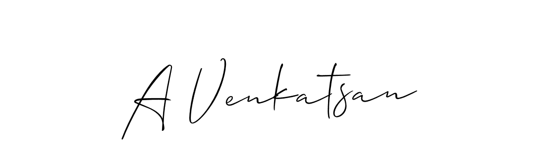 Allison_Script is a professional signature style that is perfect for those who want to add a touch of class to their signature. It is also a great choice for those who want to make their signature more unique. Get A Venkatsan name to fancy signature for free. A Venkatsan signature style 2 images and pictures png