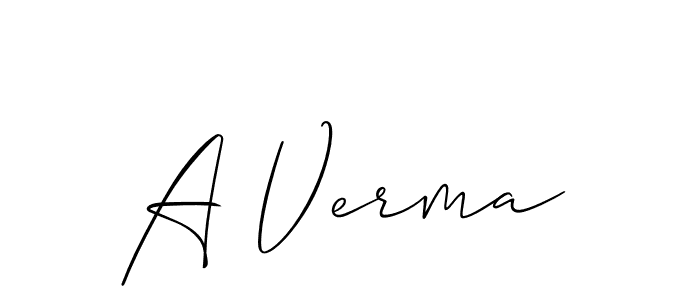 Make a beautiful signature design for name A Verma. With this signature (Allison_Script) style, you can create a handwritten signature for free. A Verma signature style 2 images and pictures png