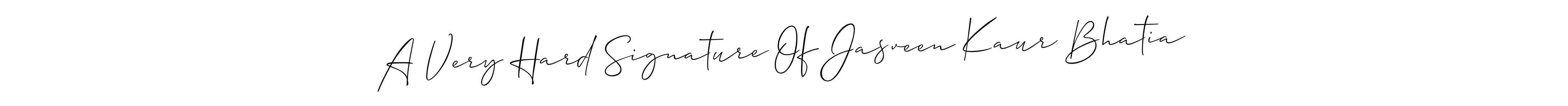 Make a beautiful signature design for name A Very Hard Signature Of Jasveen Kaur Bhatia. With this signature (Allison_Script) style, you can create a handwritten signature for free. A Very Hard Signature Of Jasveen Kaur Bhatia signature style 2 images and pictures png