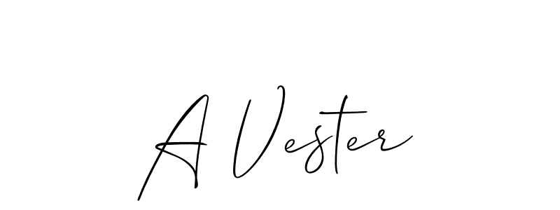 if you are searching for the best signature style for your name A Vester. so please give up your signature search. here we have designed multiple signature styles  using Allison_Script. A Vester signature style 2 images and pictures png