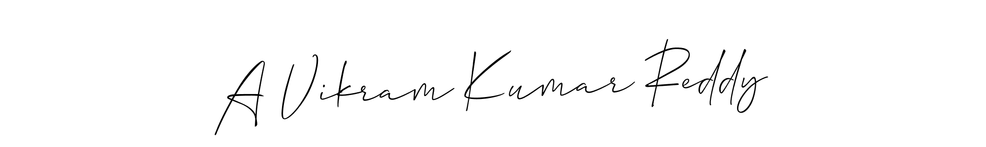 How to make A Vikram Kumar Reddy signature? Allison_Script is a professional autograph style. Create handwritten signature for A Vikram Kumar Reddy name. A Vikram Kumar Reddy signature style 2 images and pictures png