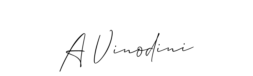Also we have A Vinodini name is the best signature style. Create professional handwritten signature collection using Allison_Script autograph style. A Vinodini signature style 2 images and pictures png