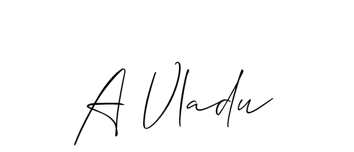 Once you've used our free online signature maker to create your best signature Allison_Script style, it's time to enjoy all of the benefits that A Vladu name signing documents. A Vladu signature style 2 images and pictures png