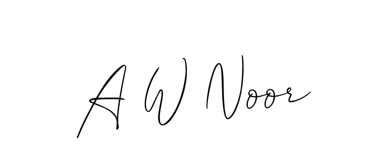 You can use this online signature creator to create a handwritten signature for the name A W Noor. This is the best online autograph maker. A W Noor signature style 2 images and pictures png