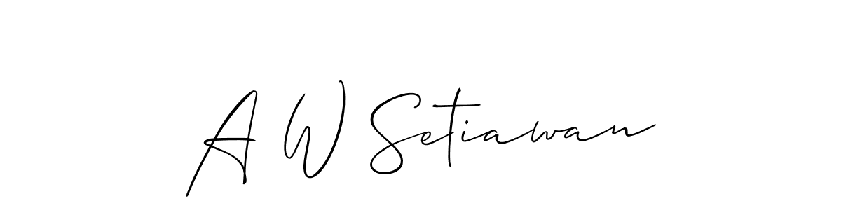 Once you've used our free online signature maker to create your best signature Allison_Script style, it's time to enjoy all of the benefits that A W Setiawan name signing documents. A W Setiawan signature style 2 images and pictures png