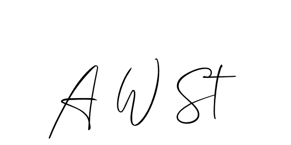 Make a beautiful signature design for name A W St. Use this online signature maker to create a handwritten signature for free. A W St signature style 2 images and pictures png