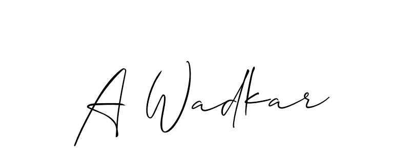 This is the best signature style for the A Wadkar name. Also you like these signature font (Allison_Script). Mix name signature. A Wadkar signature style 2 images and pictures png