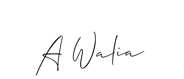 Allison_Script is a professional signature style that is perfect for those who want to add a touch of class to their signature. It is also a great choice for those who want to make their signature more unique. Get A Walia name to fancy signature for free. A Walia signature style 2 images and pictures png