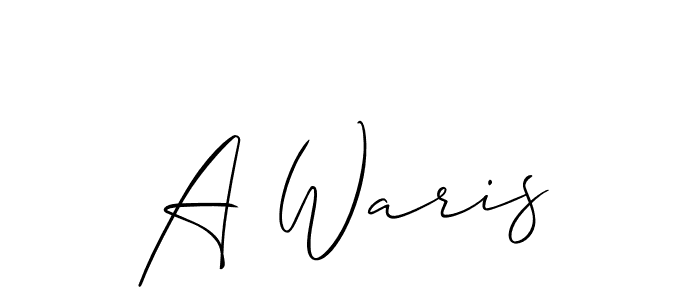 A Waris stylish signature style. Best Handwritten Sign (Allison_Script) for my name. Handwritten Signature Collection Ideas for my name A Waris. A Waris signature style 2 images and pictures png