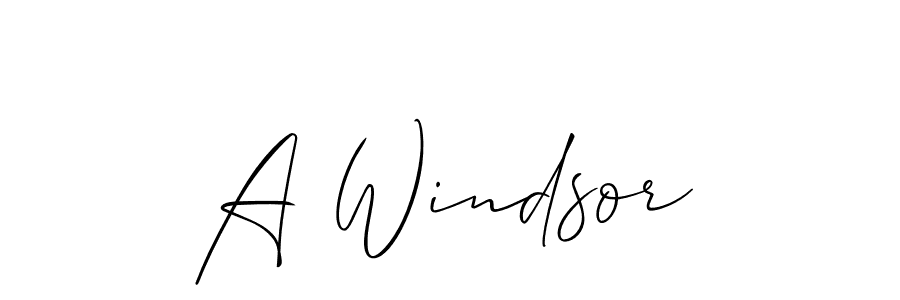 You should practise on your own different ways (Allison_Script) to write your name (A Windsor) in signature. don't let someone else do it for you. A Windsor signature style 2 images and pictures png