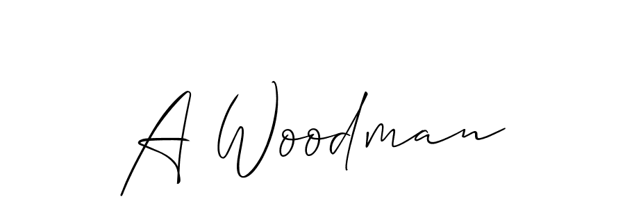 Also we have A Woodman name is the best signature style. Create professional handwritten signature collection using Allison_Script autograph style. A Woodman signature style 2 images and pictures png