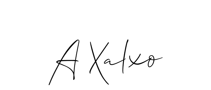 Create a beautiful signature design for name A Xalxo. With this signature (Allison_Script) fonts, you can make a handwritten signature for free. A Xalxo signature style 2 images and pictures png