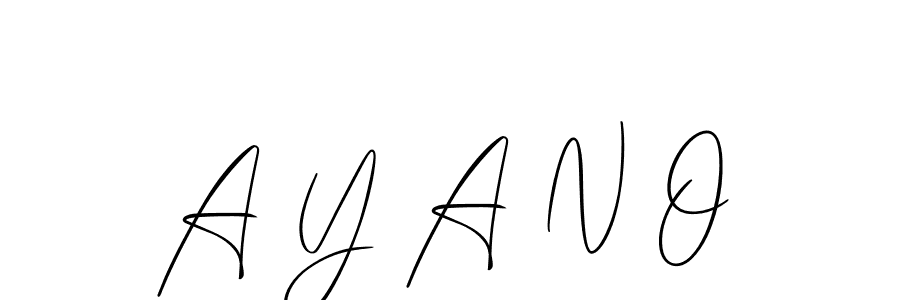 The best way (Allison_Script) to make a short signature is to pick only two or three words in your name. The name A Y A N O include a total of six letters. For converting this name. A Y A N O signature style 2 images and pictures png