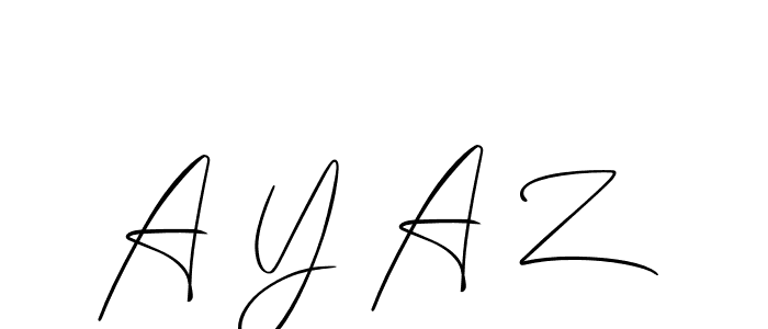 Create a beautiful signature design for name A Y A Z. With this signature (Allison_Script) fonts, you can make a handwritten signature for free. A Y A Z signature style 2 images and pictures png