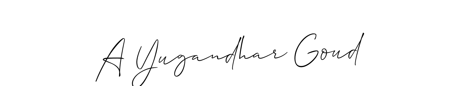 Check out images of Autograph of A Yugandhar Goud name. Actor A Yugandhar Goud Signature Style. Allison_Script is a professional sign style online. A Yugandhar Goud signature style 2 images and pictures png