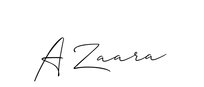 Make a beautiful signature design for name A Zaara. With this signature (Allison_Script) style, you can create a handwritten signature for free. A Zaara signature style 2 images and pictures png