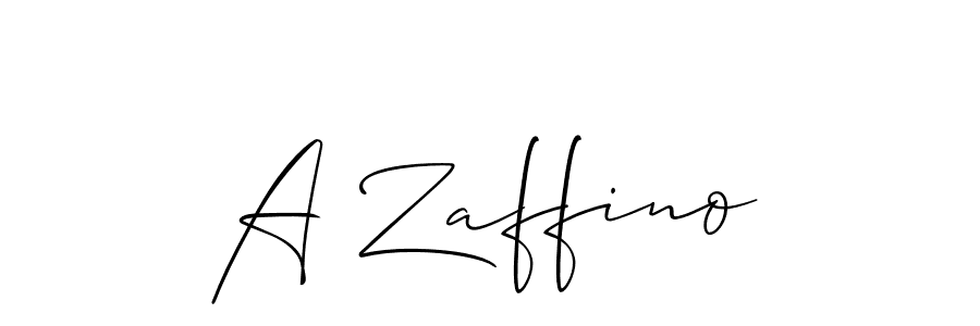 Create a beautiful signature design for name A Zaffino. With this signature (Allison_Script) fonts, you can make a handwritten signature for free. A Zaffino signature style 2 images and pictures png