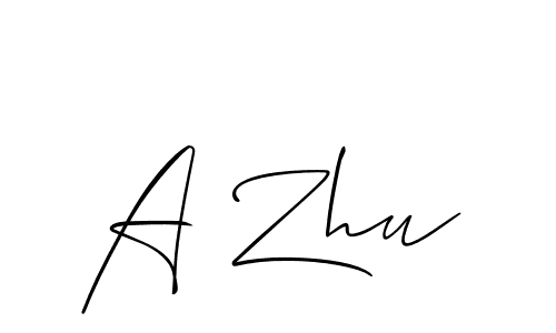 if you are searching for the best signature style for your name A Zhu. so please give up your signature search. here we have designed multiple signature styles  using Allison_Script. A Zhu signature style 2 images and pictures png