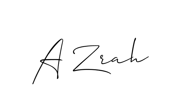 You should practise on your own different ways (Allison_Script) to write your name (A Zrah) in signature. don't let someone else do it for you. A Zrah signature style 2 images and pictures png