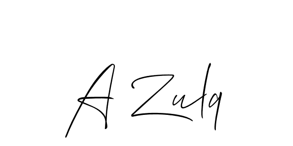 Similarly Allison_Script is the best handwritten signature design. Signature creator online .You can use it as an online autograph creator for name A Zulq. A Zulq signature style 2 images and pictures png