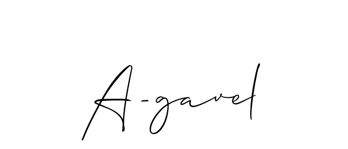 How to make A-gavel name signature. Use Allison_Script style for creating short signs online. This is the latest handwritten sign. A-gavel signature style 2 images and pictures png