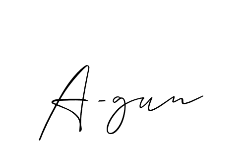 A-gun stylish signature style. Best Handwritten Sign (Allison_Script) for my name. Handwritten Signature Collection Ideas for my name A-gun. A-gun signature style 2 images and pictures png