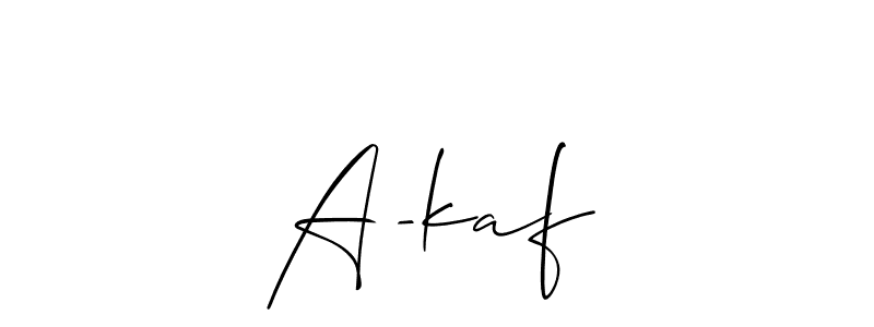 Also we have A-kaf✓ name is the best signature style. Create professional handwritten signature collection using Allison_Script autograph style. A-kaf✓ signature style 2 images and pictures png
