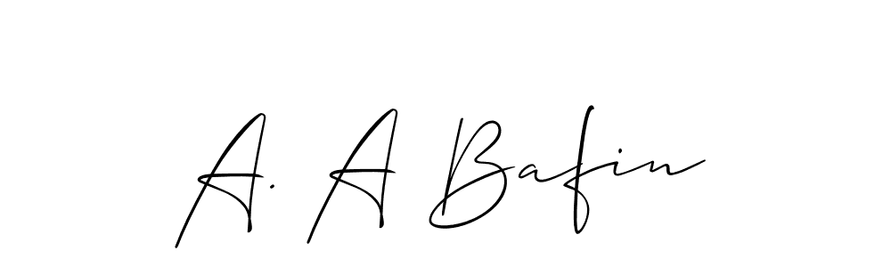 Allison_Script is a professional signature style that is perfect for those who want to add a touch of class to their signature. It is also a great choice for those who want to make their signature more unique. Get A. A Bafin name to fancy signature for free. A. A Bafin signature style 2 images and pictures png