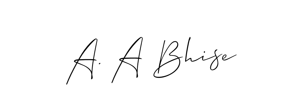 You should practise on your own different ways (Allison_Script) to write your name (A. A Bhise) in signature. don't let someone else do it for you. A. A Bhise signature style 2 images and pictures png