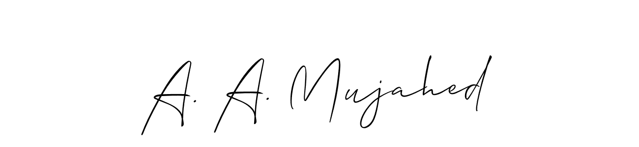 How to make A. A. Mujahed signature? Allison_Script is a professional autograph style. Create handwritten signature for A. A. Mujahed name. A. A. Mujahed signature style 2 images and pictures png