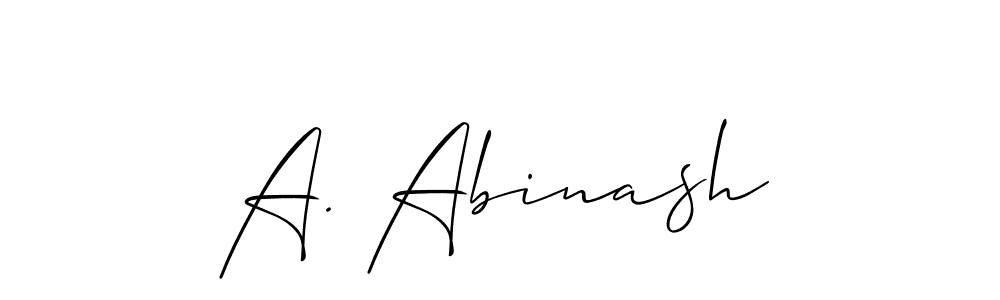 It looks lik you need a new signature style for name A. Abinash. Design unique handwritten (Allison_Script) signature with our free signature maker in just a few clicks. A. Abinash signature style 2 images and pictures png