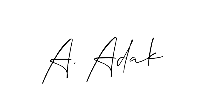 Once you've used our free online signature maker to create your best signature Allison_Script style, it's time to enjoy all of the benefits that A. Adak name signing documents. A. Adak signature style 2 images and pictures png